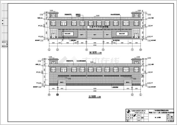 广州市海珠区石基村二层农贸市场建筑设计施工图-图二