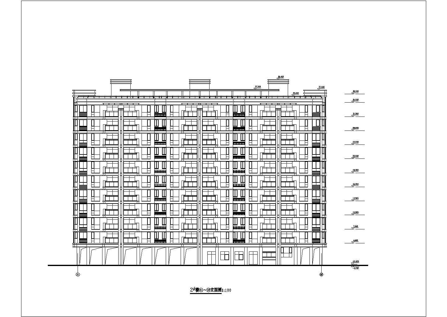 温州某小区11层住宅楼建筑设计施工图