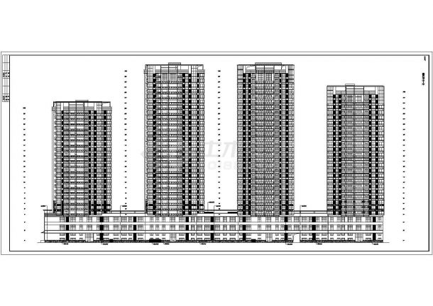 某地区30层框架结构住宅建筑设计施工图-图一