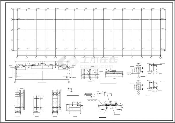 某门式刚架厂房结构设计图，共10张-图二