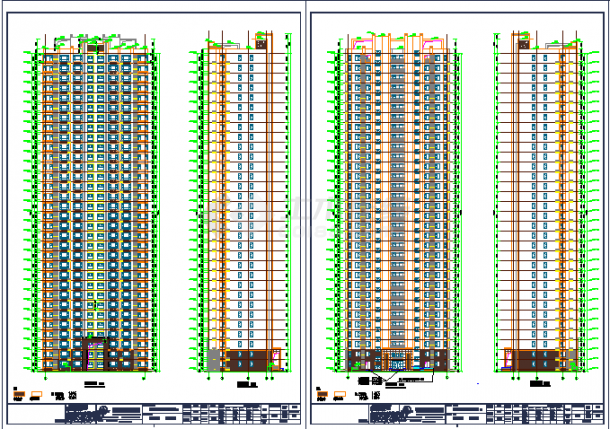 济南某32层住宅楼建筑图（剪力墙结构）-图一