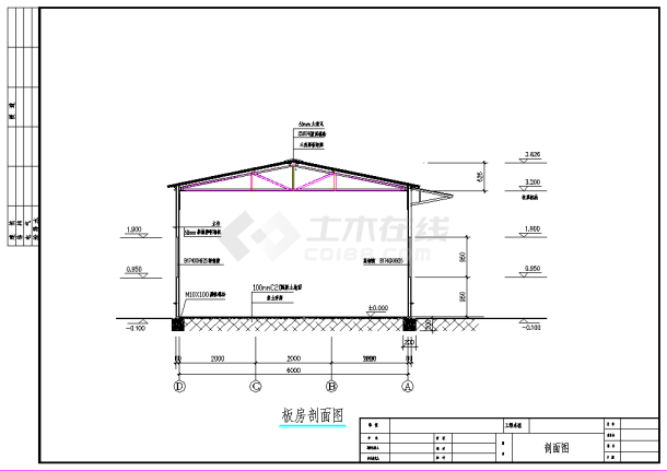 某标准活动板房临建平面布置图