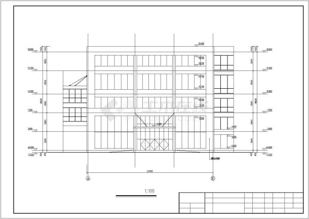 [济南]钢结构办公楼改造结构施工图（五层含建筑施工图）-图一