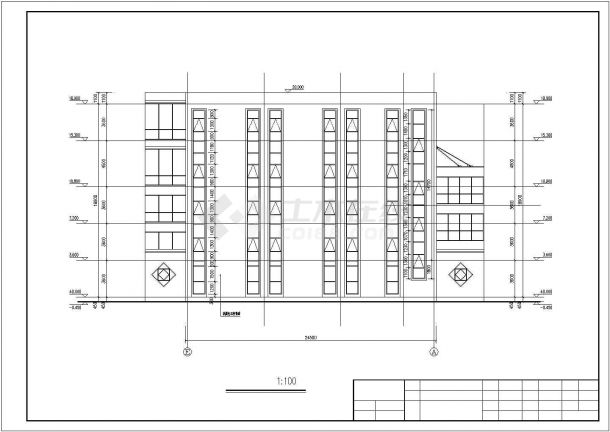 [济南]钢结构办公楼改造结构施工图（五层含建筑施工图）-图二