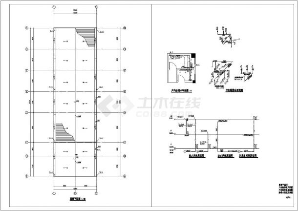 嘉年华游乐园框架结构维修车间全套建筑结构施工图纸（含水电）-图二