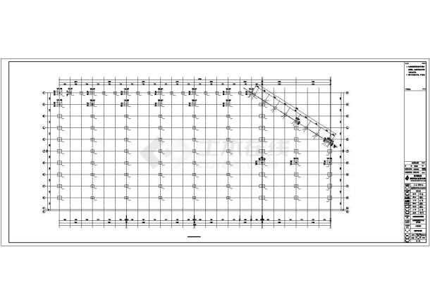 某地大型生产车间钢结构CAD布置图-图二