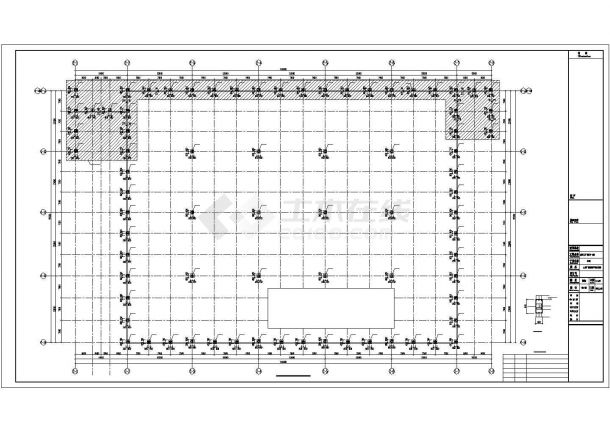 [重庆]单层钢结构电气系统公司厂房结构施工图-图二