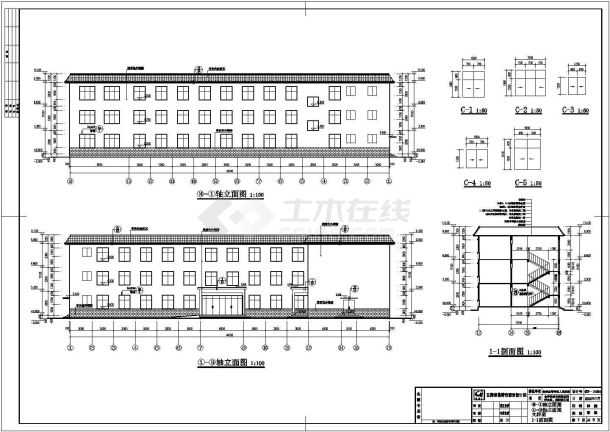 会泽县某地敬老院框架结构三层公寓楼、一层厕所和一层建筑食堂施工图-图二