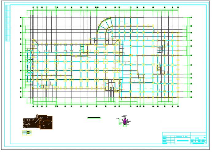 框架结构教育建筑地下一层地下室结构施工图_图1