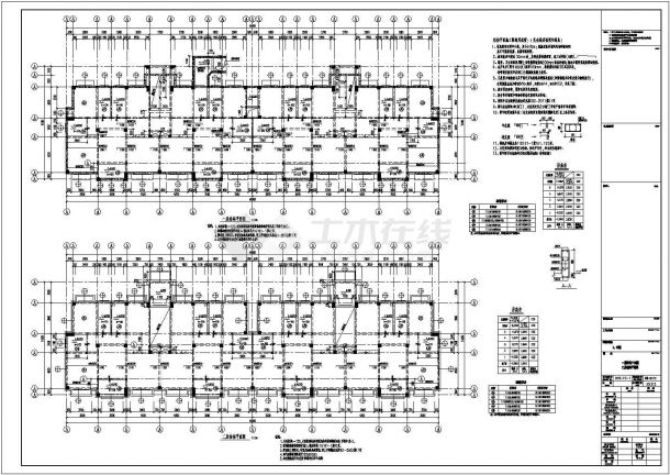 【常州】五层框架结构住宅楼施工图-图二