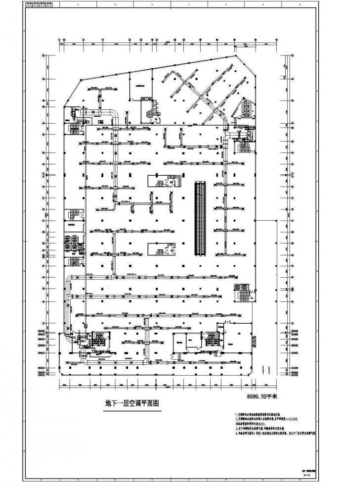 【江西】某4层商业中心广场暖通空调设计施工图_图1