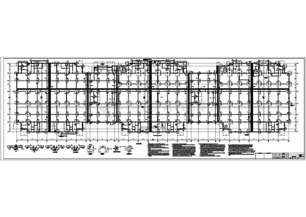 地上10层，地下1层超长地下室结构施工图（无缝施工）-图一