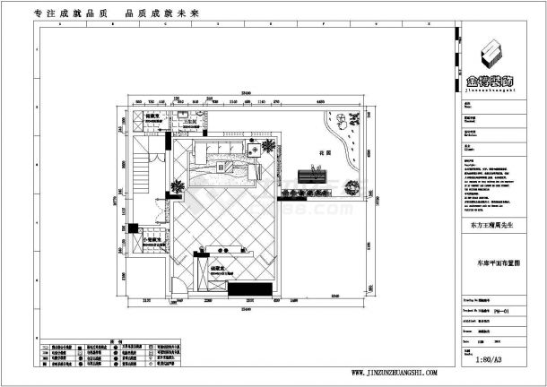 一层独立别墅室内装修设计施工图（含地下室）-图二