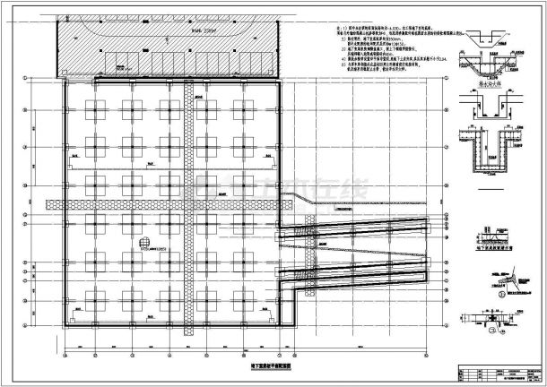[湖南]框架结构地下室结构施工图（浅基）-图二