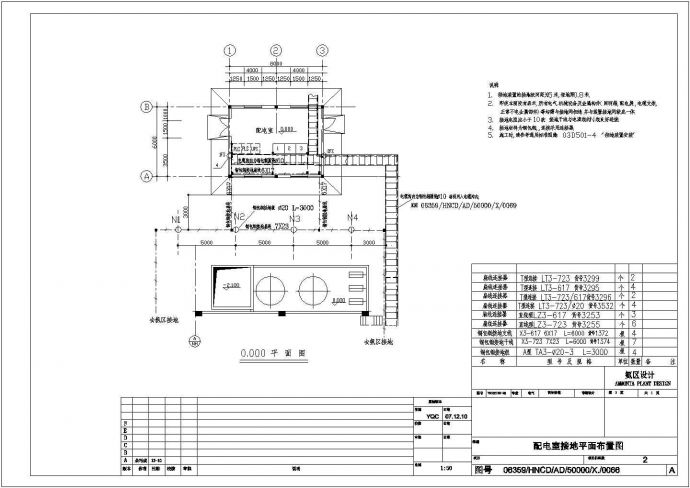 某电厂氨区配电防雷布置图及电缆敷设图_图1