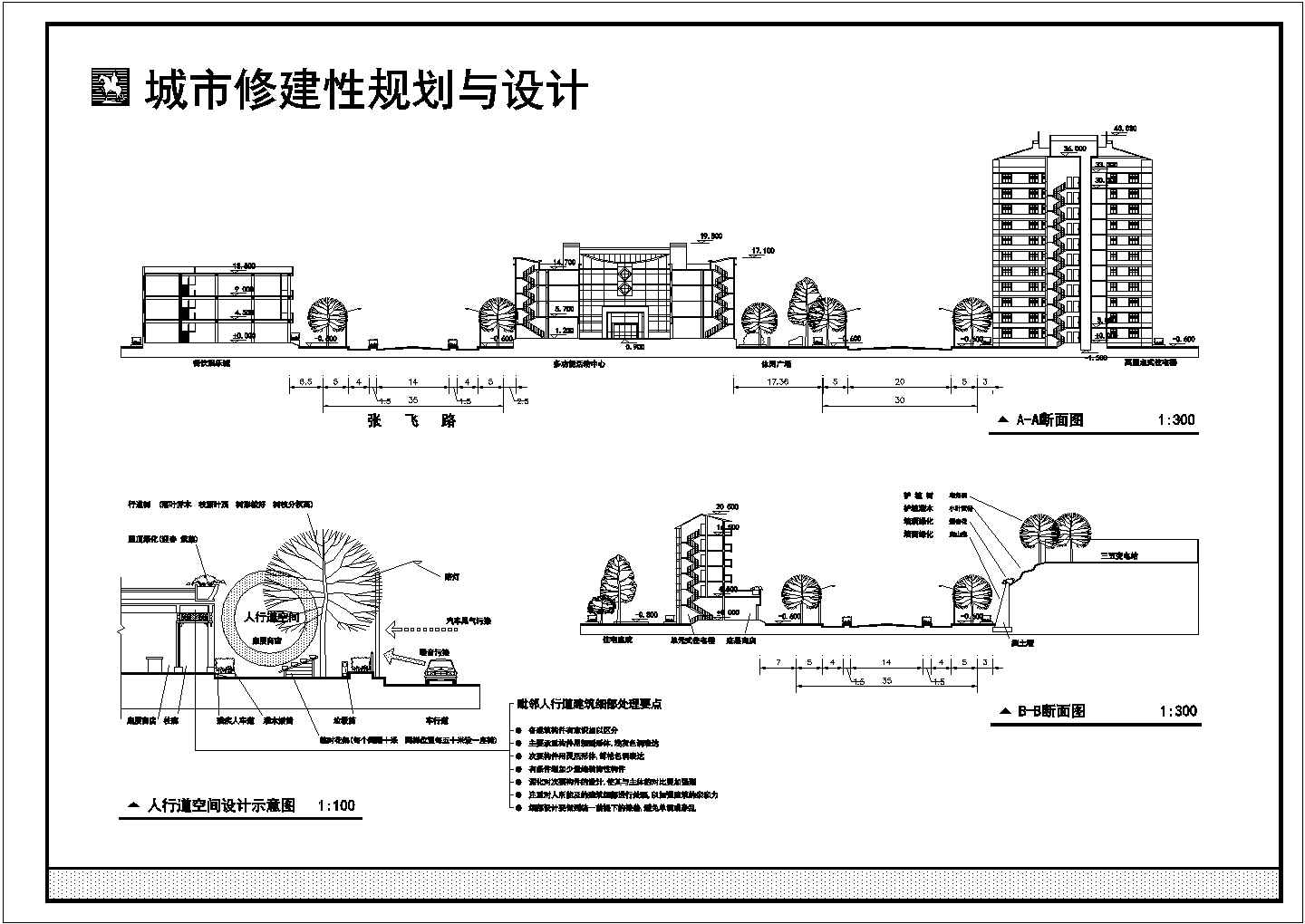某地区城市修建性规划与设计方案图纸
