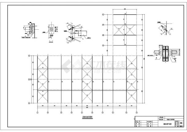 【陕西】某27米跨钢结构工程结构设计施工图纸-图二