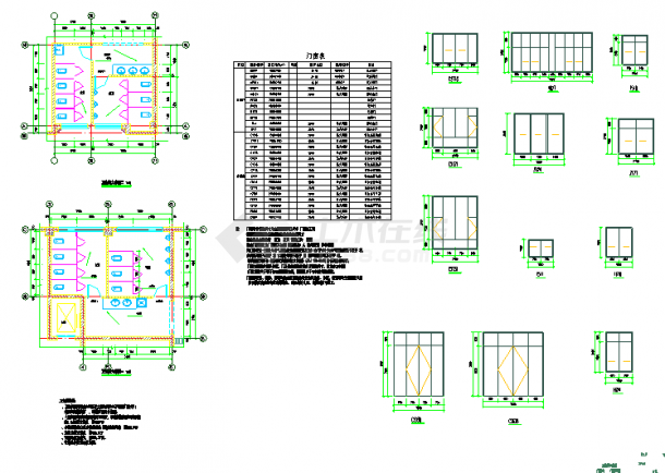 安徽城韵小区便民服务用房工程建筑施工图-图一