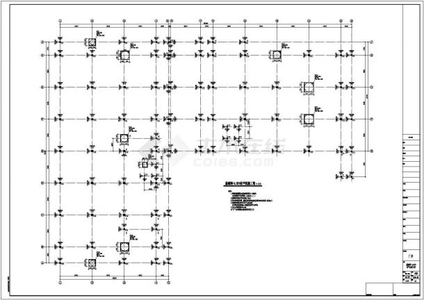 某L形框架结构厂房结构设计施工图纸-图一