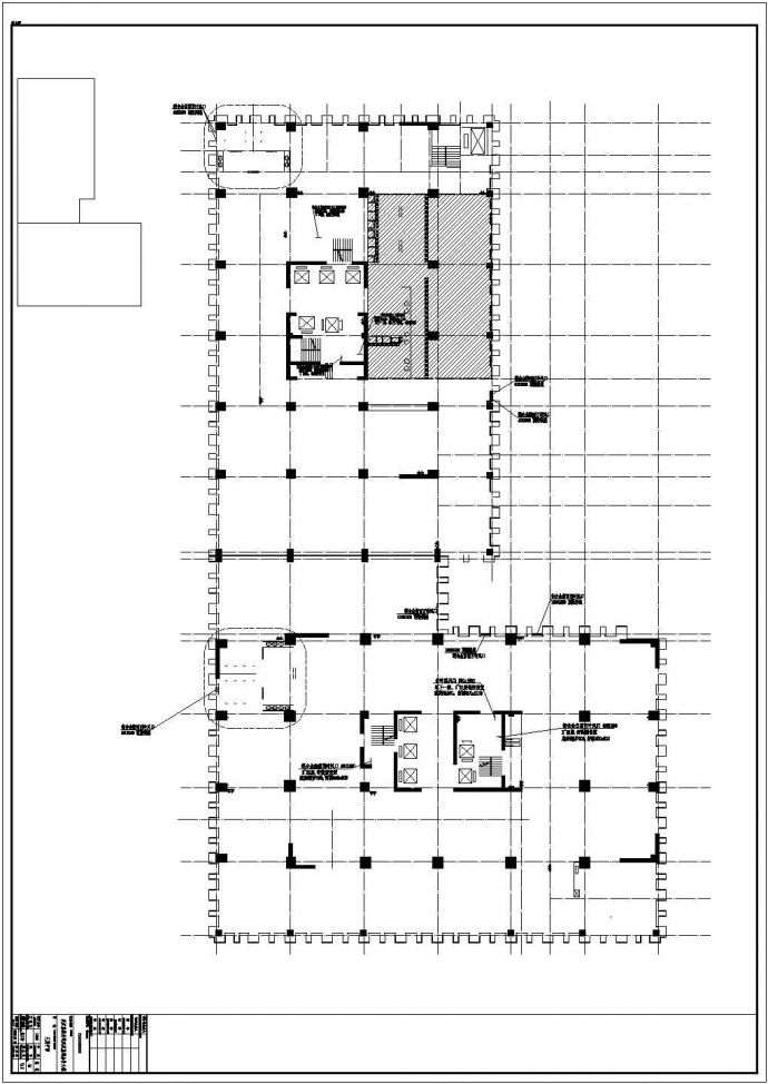 公司总部大楼主楼、副楼、裙房建筑结构施工图_图1