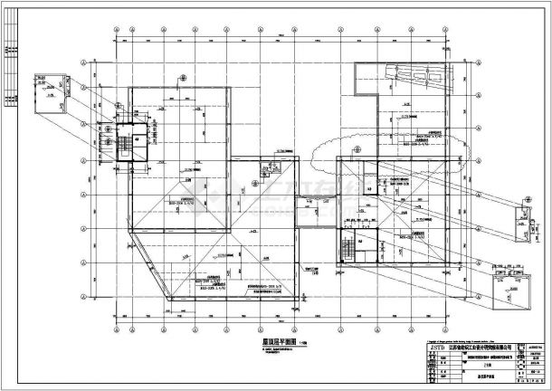 五层框架结构厂房建筑结构施工图（中间通透有连廊）-图一