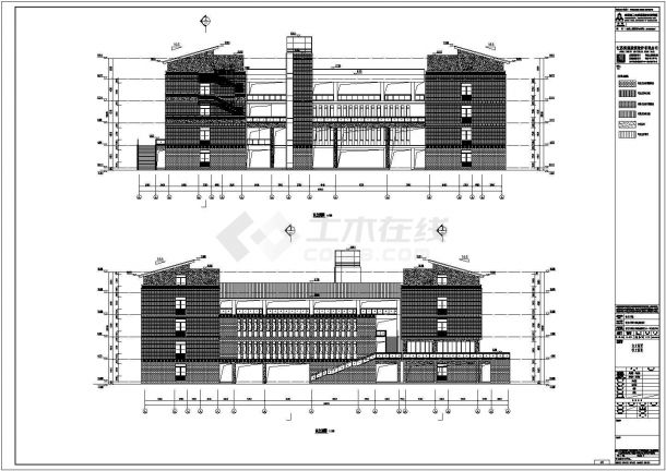 8800平五层框架新校区行政服务楼建筑结构施工图-图一