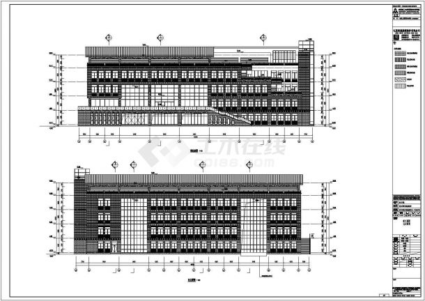 8800平五层框架新校区行政服务楼建筑结构施工图-图二