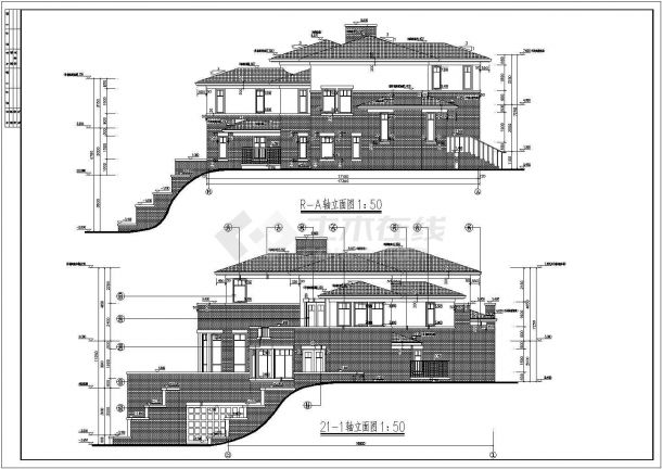 某地两层带地下室别墅建筑设计方案图-图二