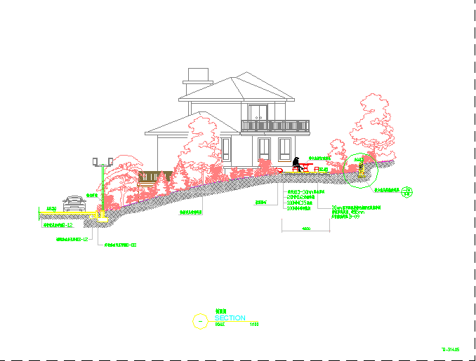 【江苏】某现代风格别墅景观规划设计施工图_图1