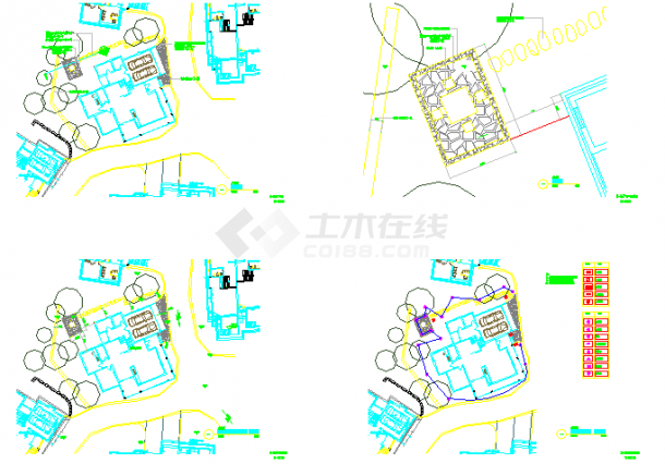 【江苏】某现代风格别墅景观规划设计施工图-图二