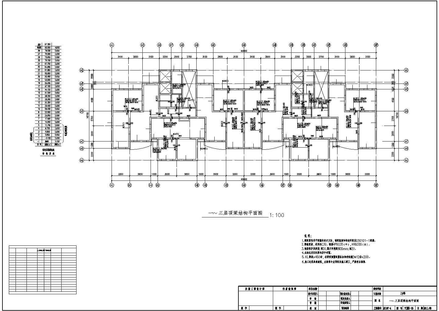【大庆】28层剪力墙结构住宅楼结构施工图