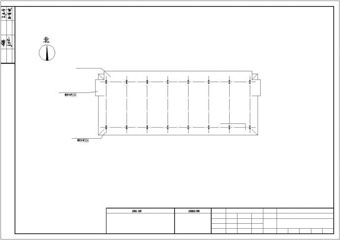 单层钢结构小汽车库建筑 、结构施工图_图1