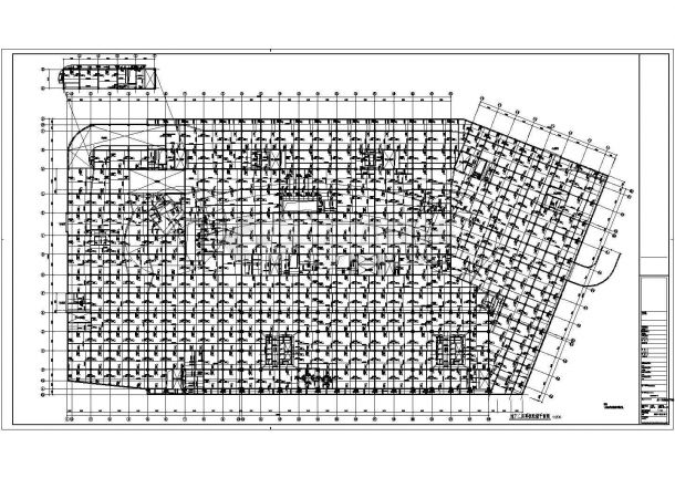 【山东】六层框架核心筒结构购物广场结构施工图-图一