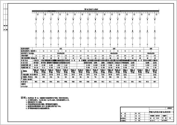水质净化厂变配电间电气设计施工图纸-图一