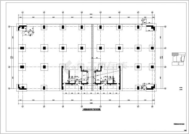 [济南]25层大型框剪结构商业广场结构施工图(含建施、车库）-图一