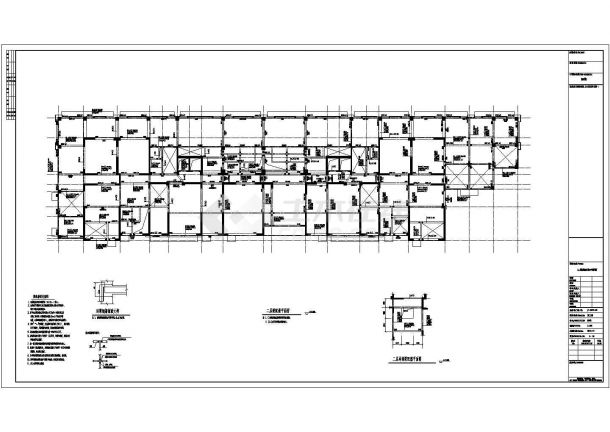 [西安]34层高度区大型框剪高层结构施工图175张（CFG桩加筏板基础）-图一