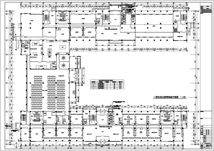 某办公楼安装工程弱电部分设计图纸（共6张图）_图1
