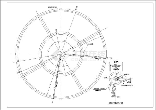 某大型预应力圆型水池（直径33m）结构图纸-图二