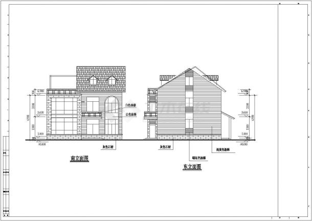南通两层砖混结构小别墅建筑结构设计施工图-图二