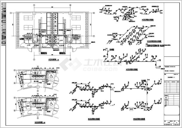 【内蒙古】7层国际温泉度假酒店给排水及消防图纸-图一