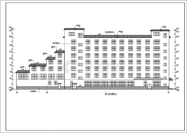 某地七层框架结构酒店建筑设计施工图-图二