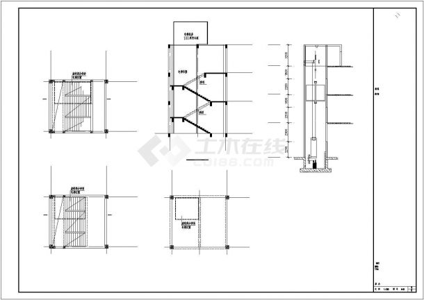 【合肥】某钢框架结构电梯井结构施工图-图一