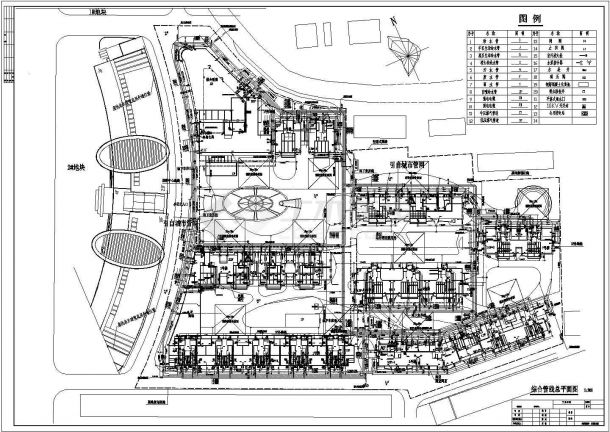 某大型小区的给排水管线布置图-图一