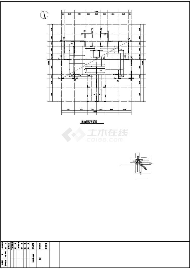 [江苏]两栋七层剪力墙结构住宅楼结构施工图-图一