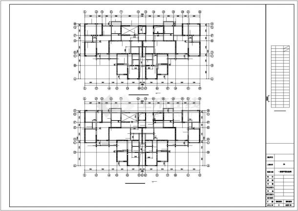 [江苏]两栋十七层抗震墙结构住宅楼结构施工图-图一