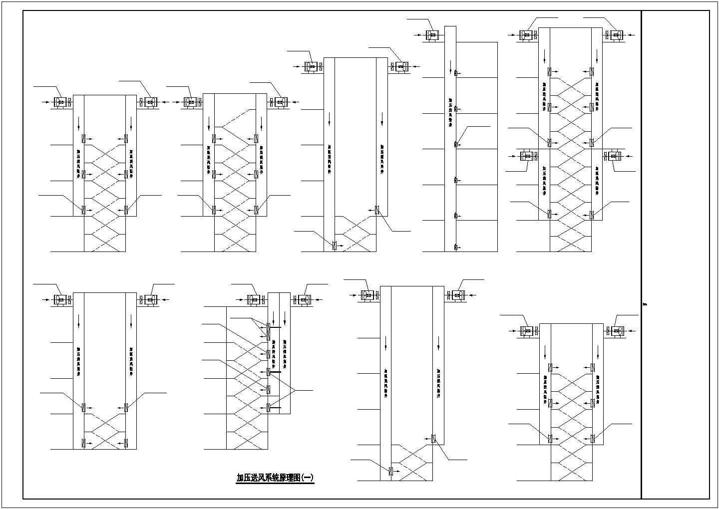 【广东】某5层商业广场建筑通风空调及防排烟系统设计施工图（含影剧院设计）