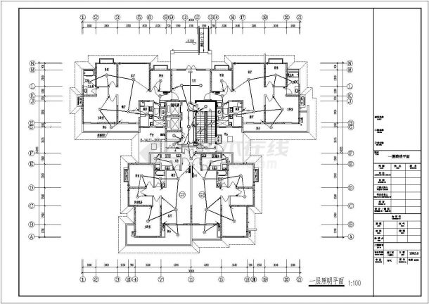 某三十三层住宅楼强电设计施工图纸-图二