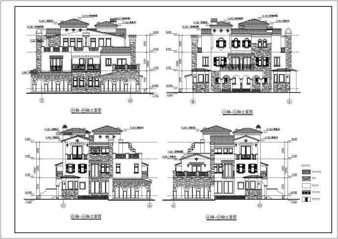 某框剪双拼别墅全套结构设计图（含建筑设计）_图1