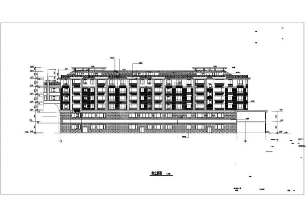 余杭市碧天家园6层框架结构住宅楼建筑设计方案图-图二
