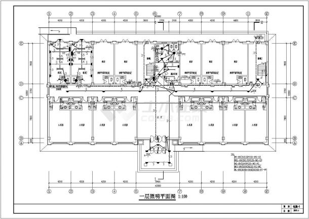 2306㎡某三层框架结构酒店电气设计施工图纸-图二